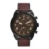 Fossil Bronson Chronograph Dark Brown Dial Brown Leather Strap (FS5875)