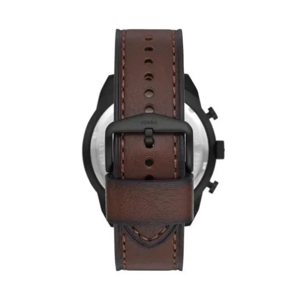 Fossil Bronson Chronograph Dark Brown Dial Brown Leather Strap (FS5875)